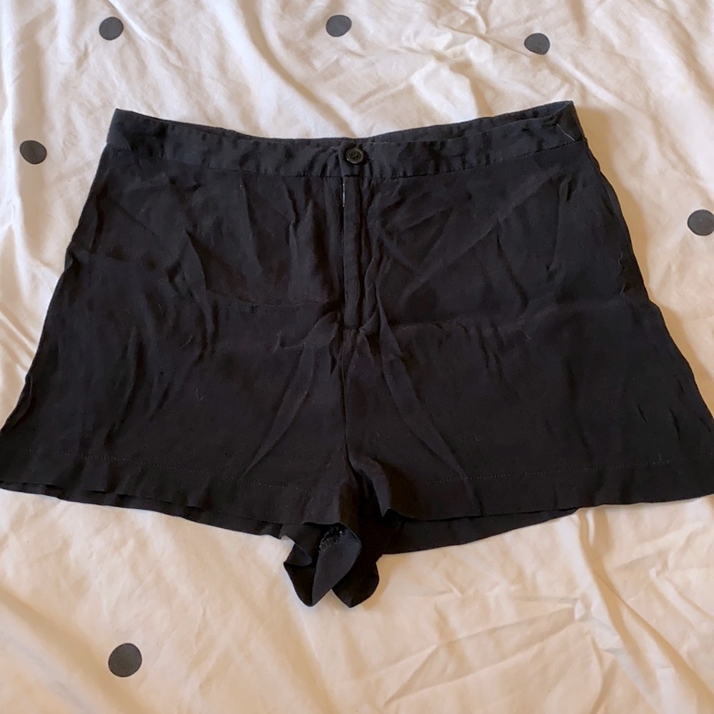 High waisted black shorts